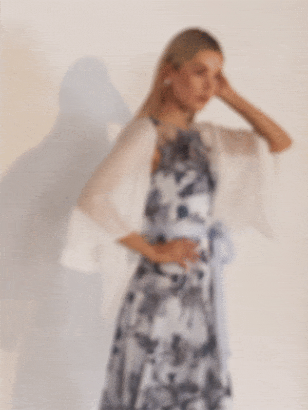 Twiggy Ivory Chiffon Wrap by Montique