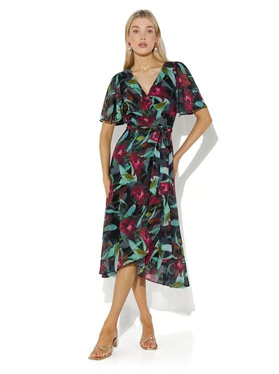 Yasmin Tropical Print Dress by Montique