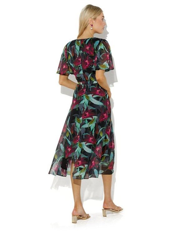 Yasmin Tropical Print Dress by Montique