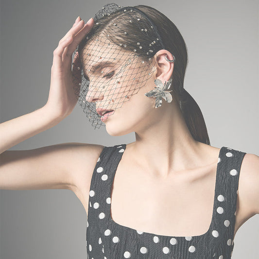 Model with headband on
