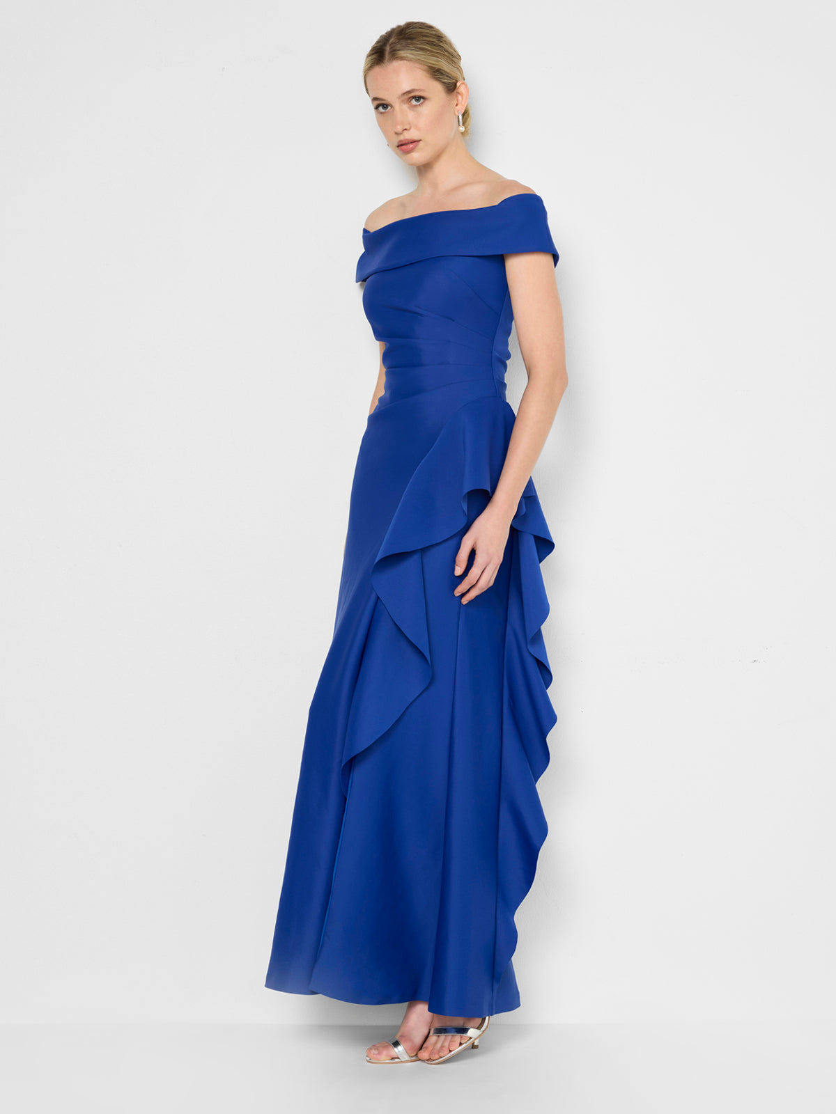Carlina Sapphire Strapless Gown