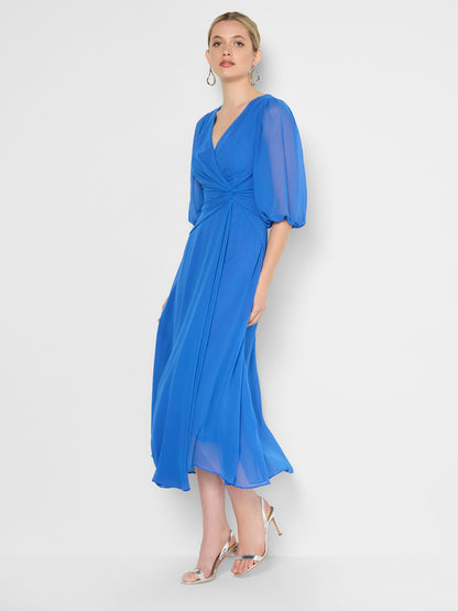 Jones Periwinkle Chiffon Dress