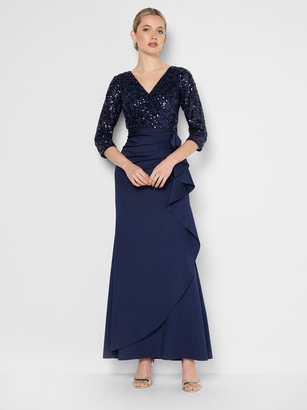 Jules Navy Sequin Gown