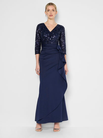 Jules Navy Sequin Gown