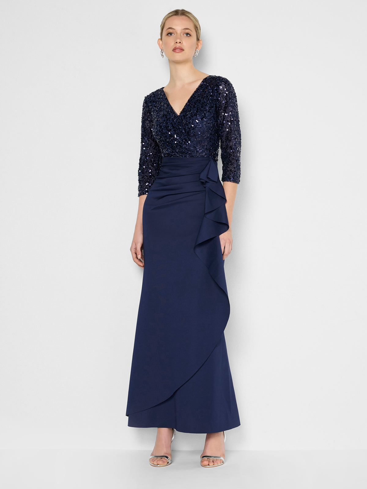 Jules Navy Sequin Gown