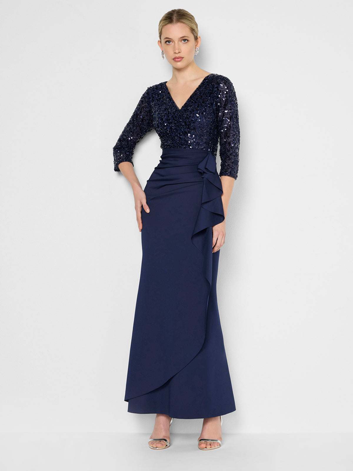 Jules Navy Sequin Gown