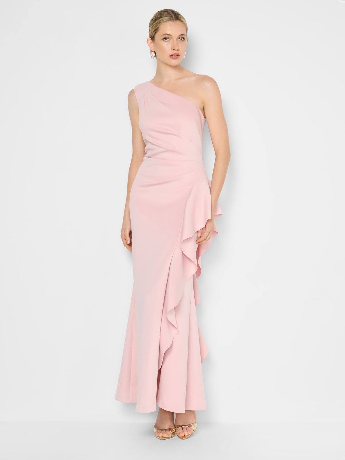 Lottie Petal Pink One Shoulder Gown