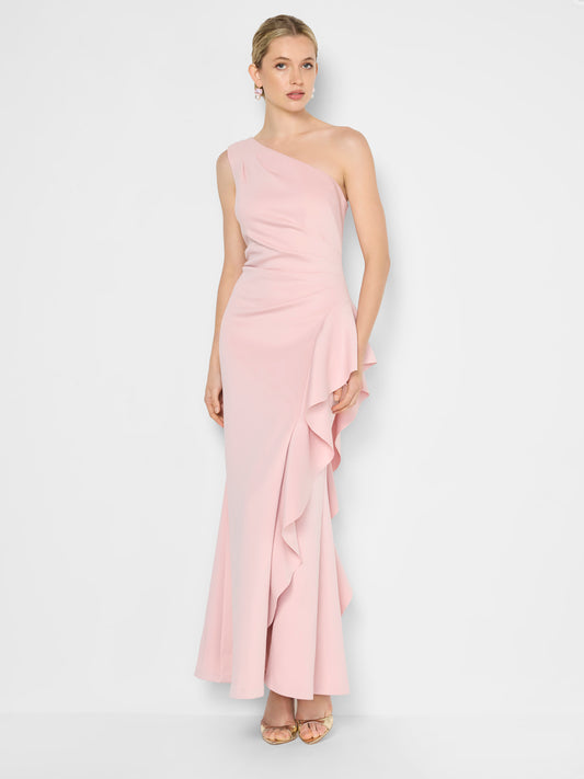 Lottie Petal Pink One Shoulder Gown