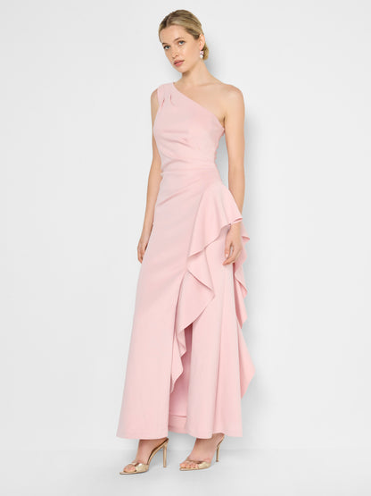 Lottie Petal Pink One Shoulder Gown