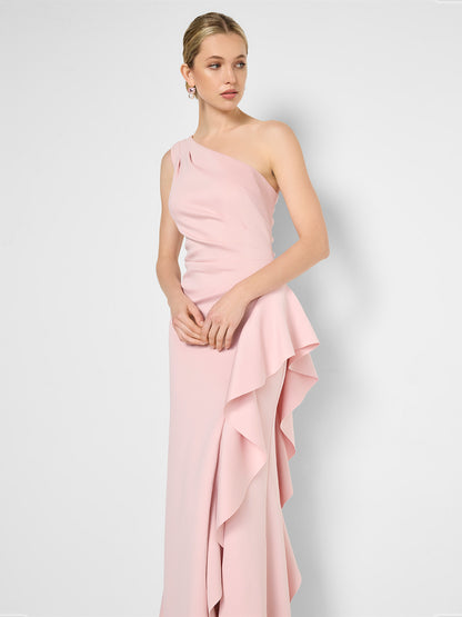 Lottie Petal Pink One Shoulder Gown