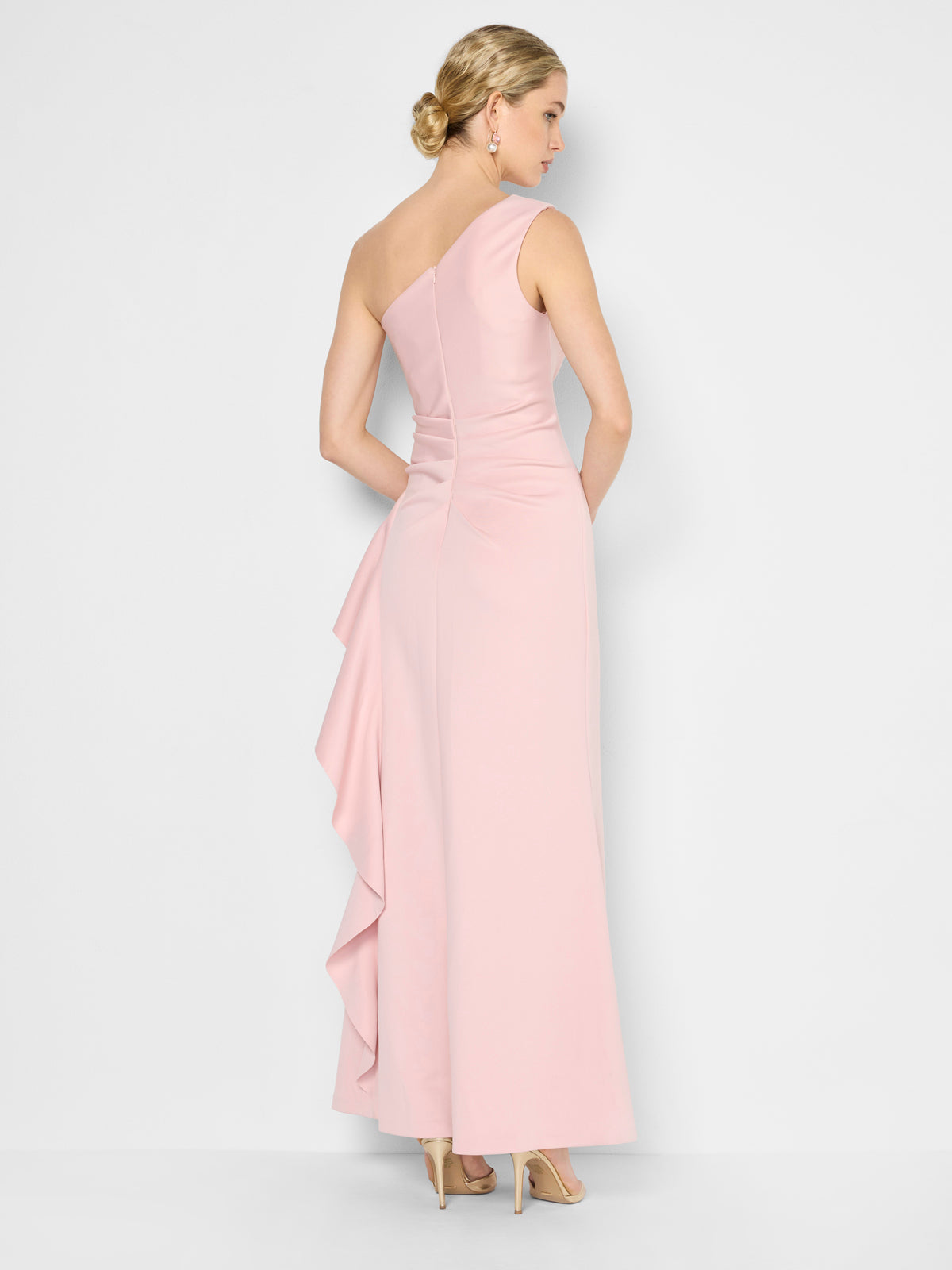 Lottie Petal Pink One Shoulder Gown