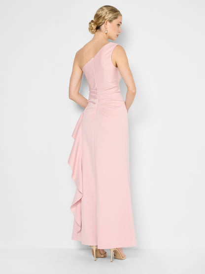Lottie Petal Pink One Shoulder Gown