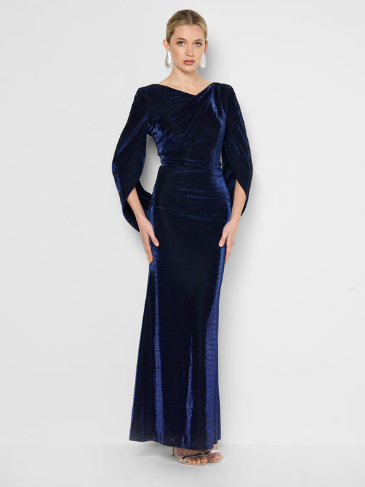 Sydney Sapphire Metallic Gown