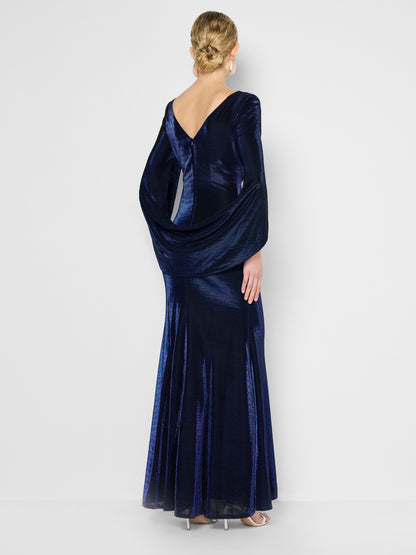 Sydney Sapphire Metallic Gown
