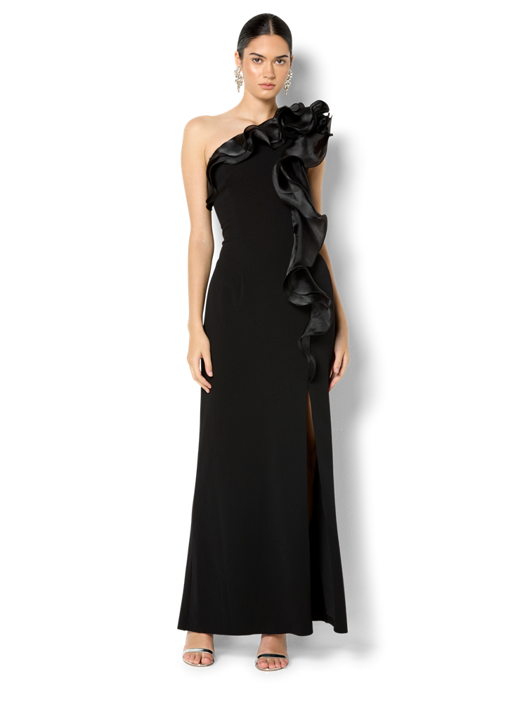 Adelyn Black Organza Gown