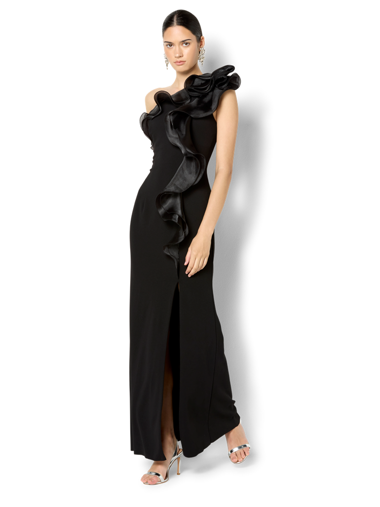 Adelyn Black Organza Gown
