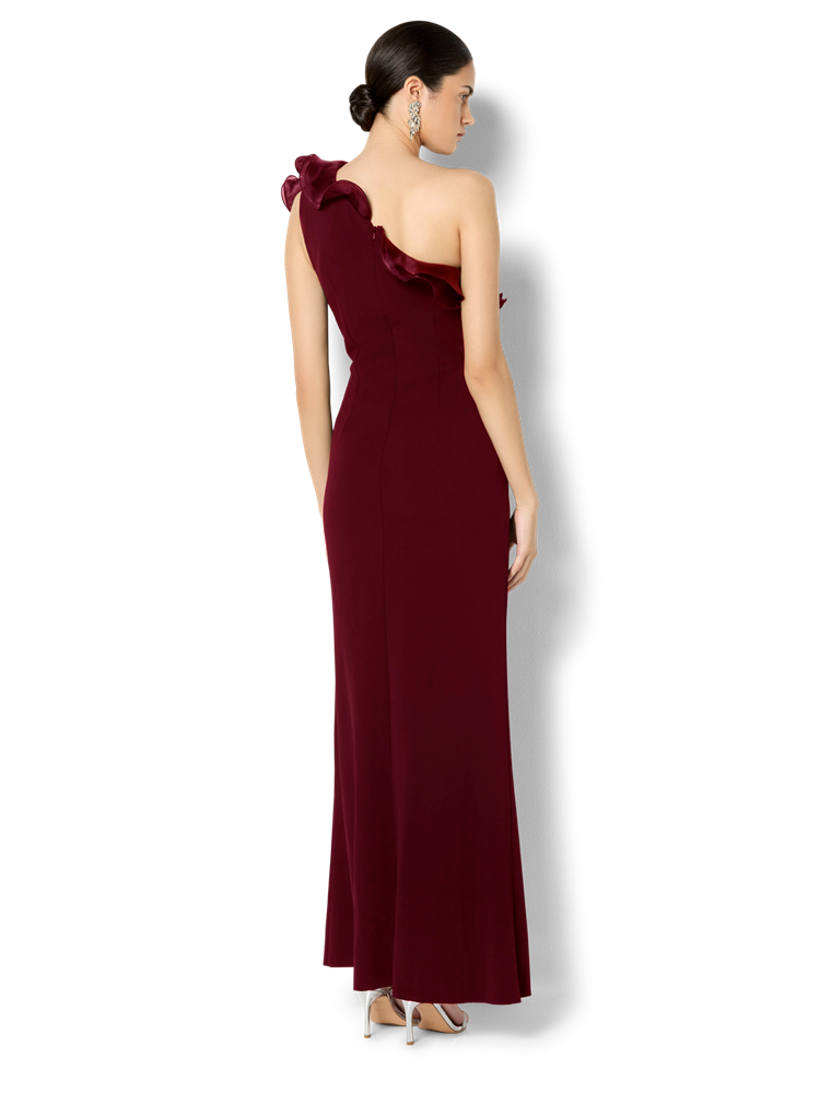 Adelyn Merlot Organza Gown