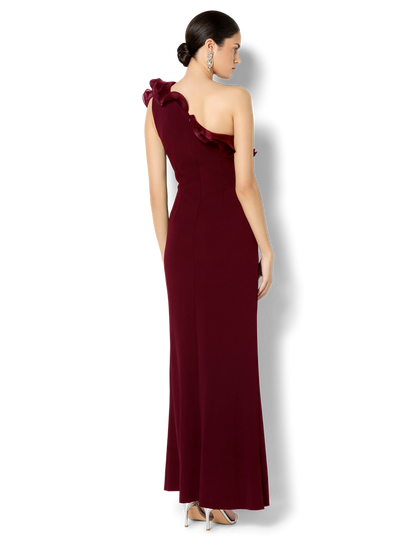 Adelyn Merlot Organza Gown