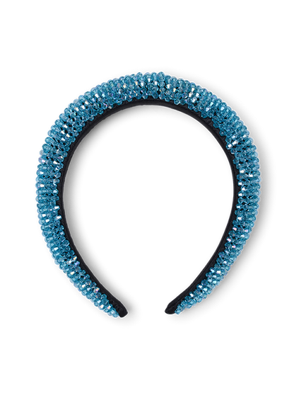 Ainsley Blue Beaded Headband