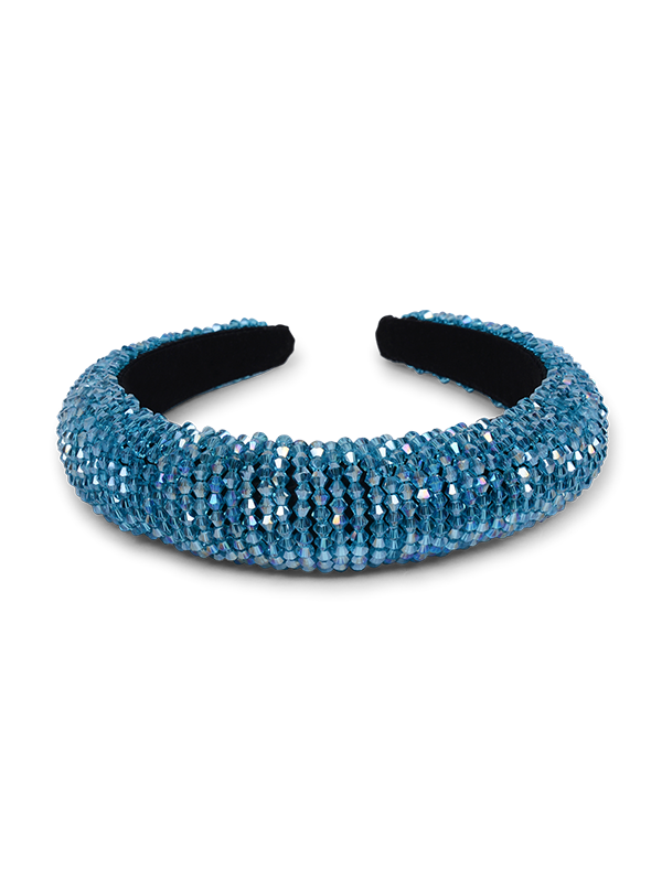 Ainsley Blue Beaded Headband
