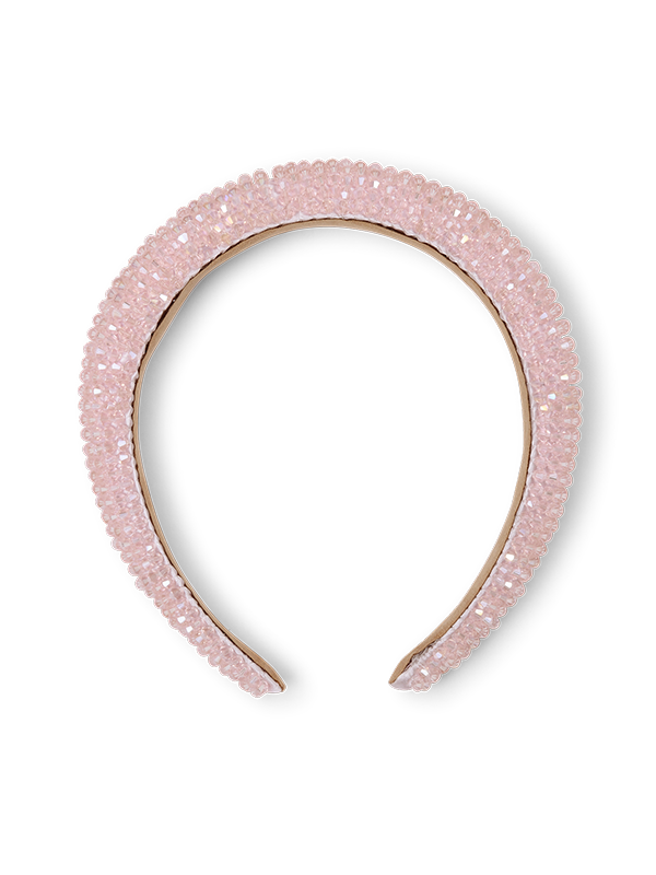 Ainsley Pink Beaded Headband