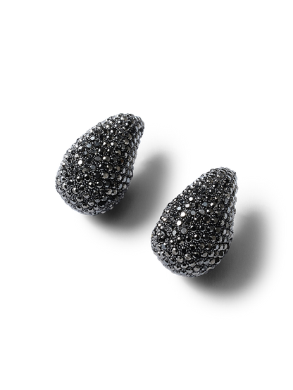 Alastair Gunmetal Crystal Tear Drop Earrings