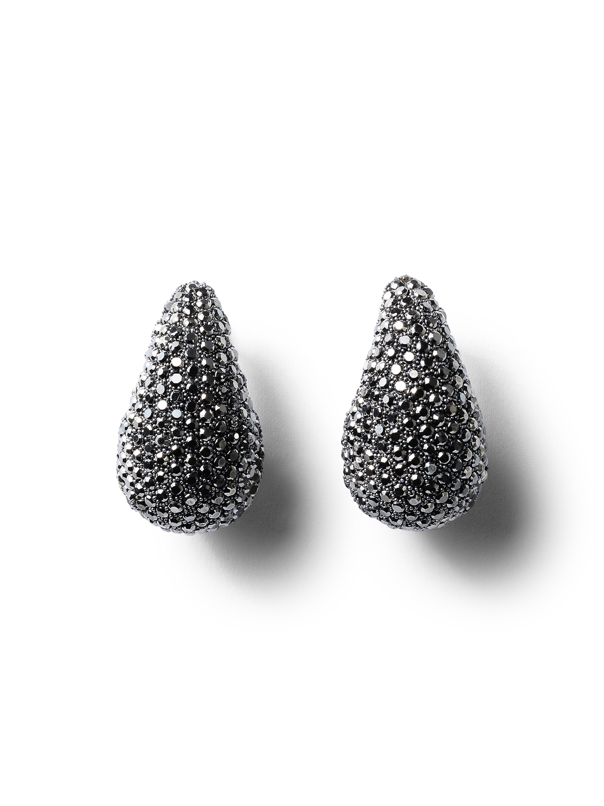 Alastair Gunmetal Crystal Tear Drop Earrings