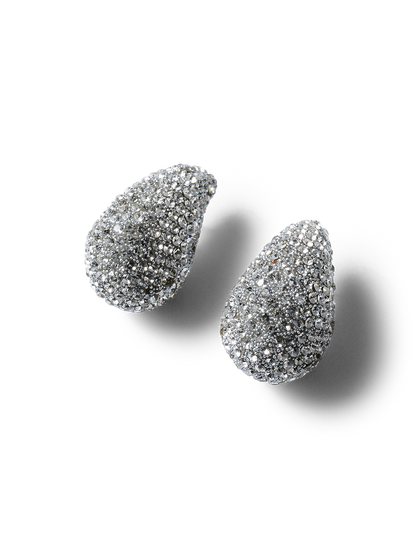 Alastair Silver Crystal Tear Drop Earrings
