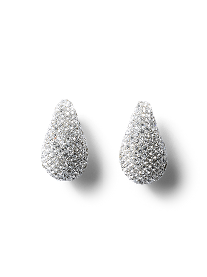 Alastair Silver Crystal Tear Drop Earrings