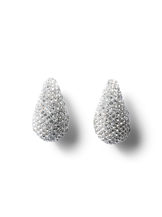 Alastair Silver Crystal Tear Drop Earrings