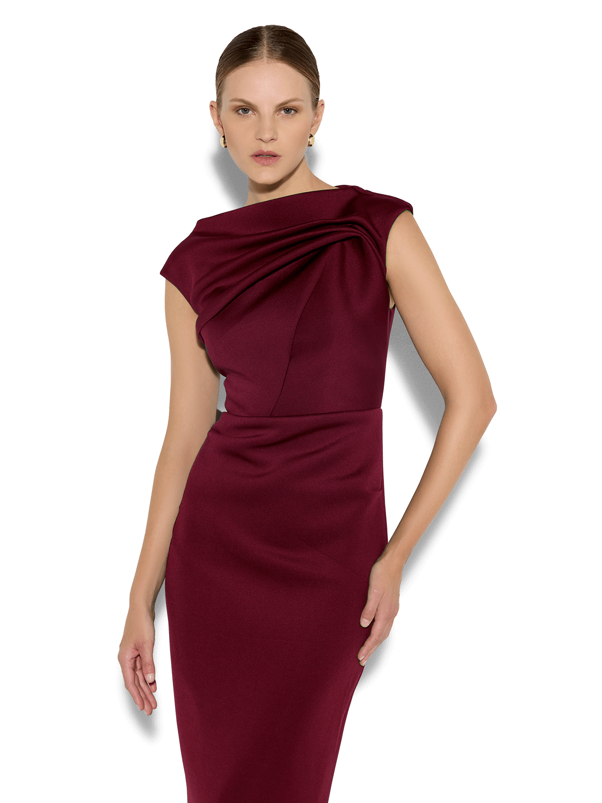 Anya Merlot Cocktail Dress - Montique Clothing Anya Merlot Cocktail Dress - Montique Clothing