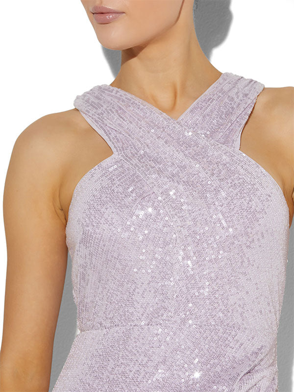 Elsa Lavender Sequin Gown