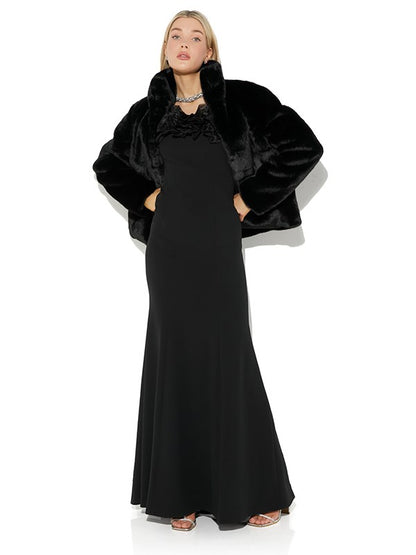 Furlina Black Faux Fur Jacket
