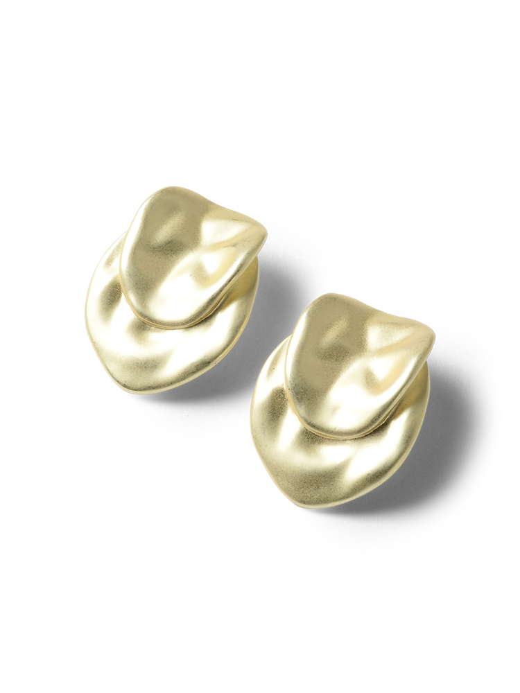 Ash Gold Brushed Earring