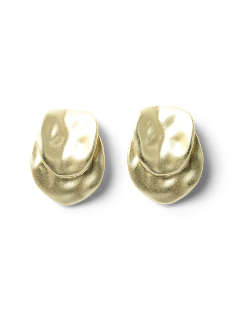 Ash Gold Brushed Earring