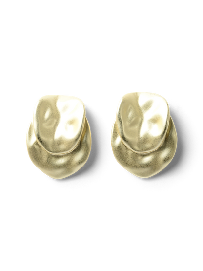 Ash Gold Brushed Earring