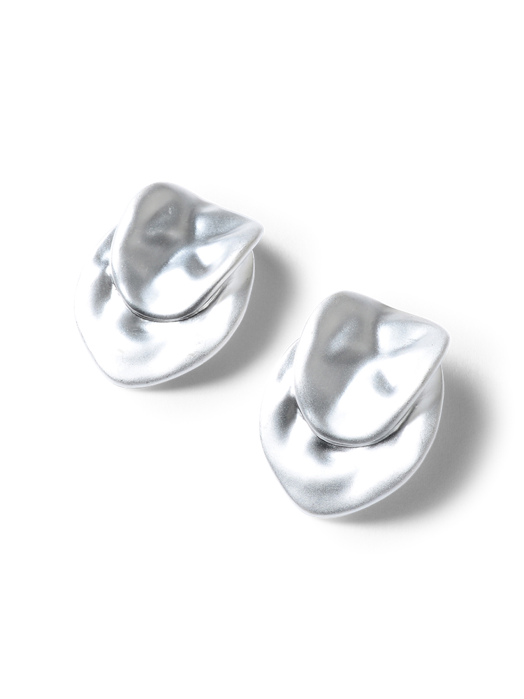 Ash Silver Brushed Earring