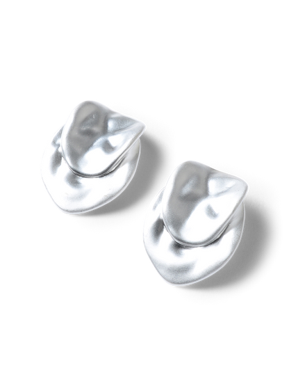 Ash Silver Brushed Earring
