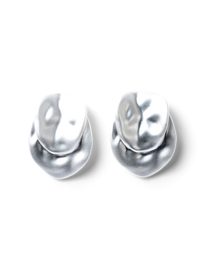 Ash Silver Brushed Earring