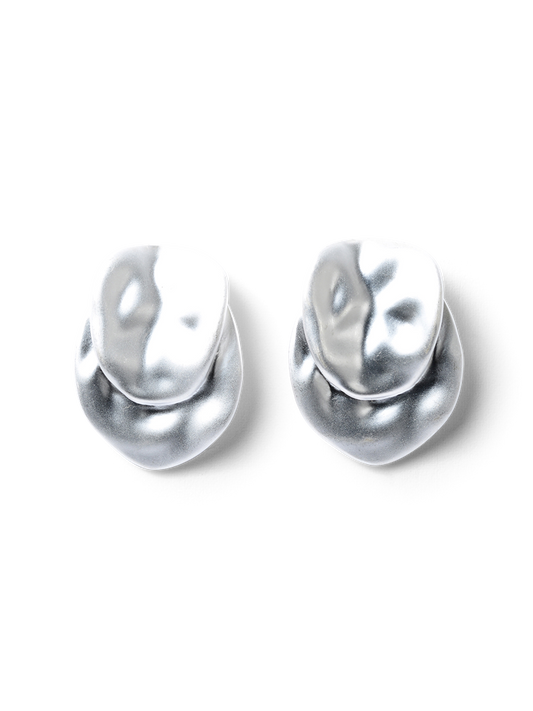 Ash Silver Brushed Earring