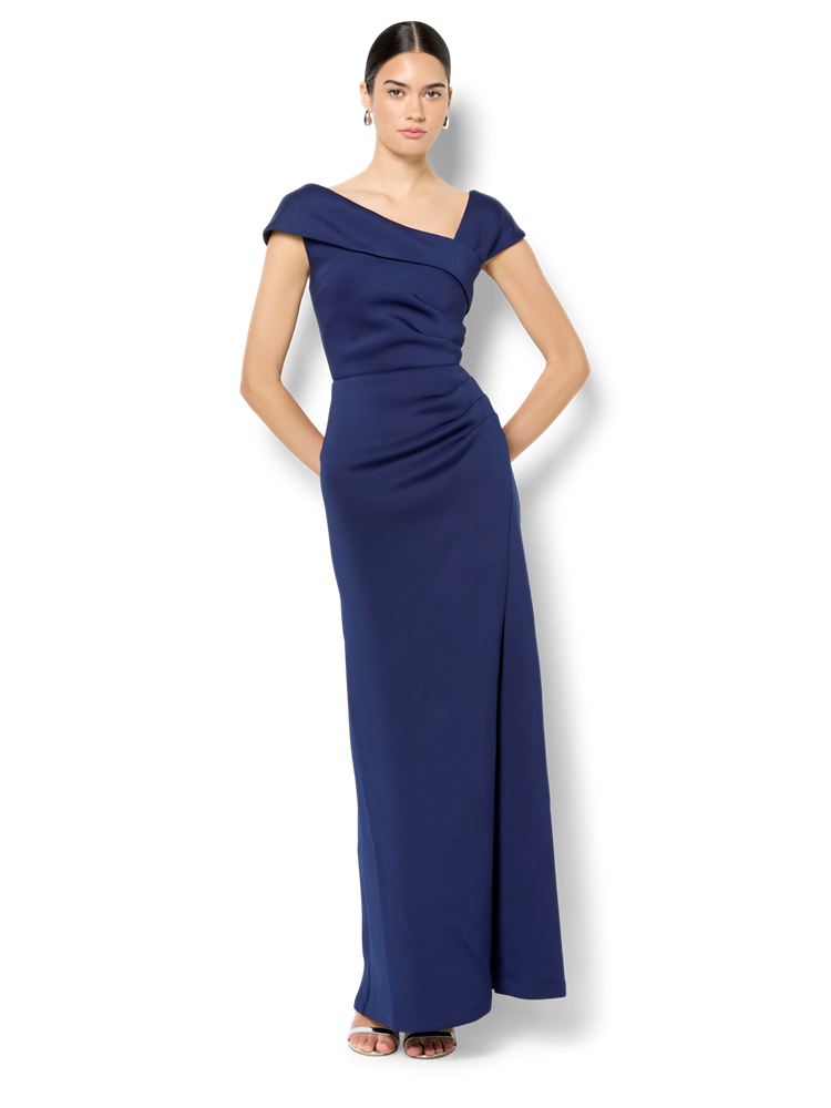 Aleena Navy Scuba Gown