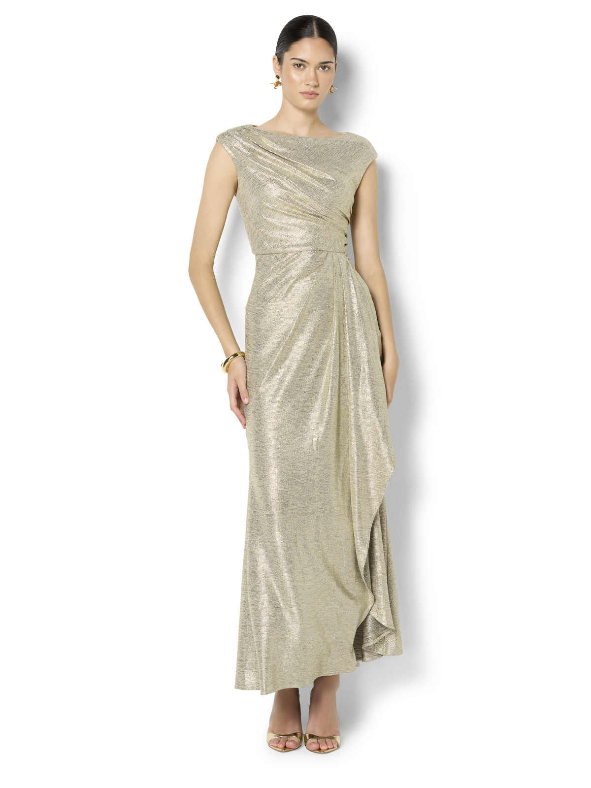 Beck Mink Metallic Maxi Dress