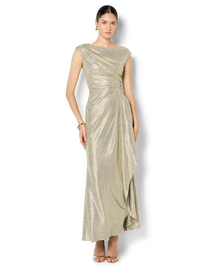 Beck Mink Metallic Maxi Dress