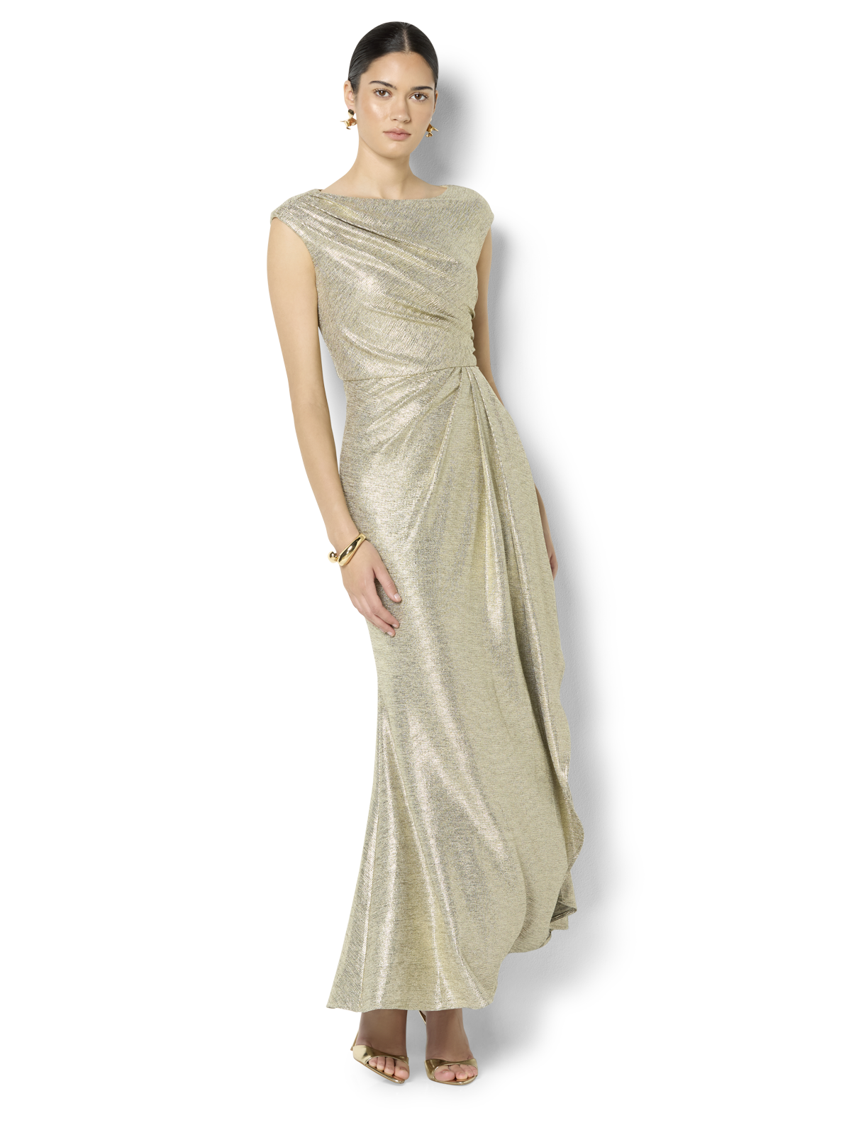 Beck Mink Metallic Maxi Dress