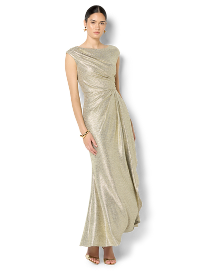 Beck Mink Metallic Maxi Dress
