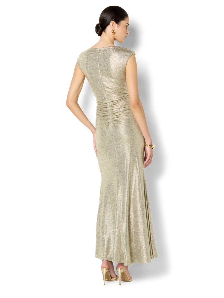 Beck Mink Metallic Maxi Dress