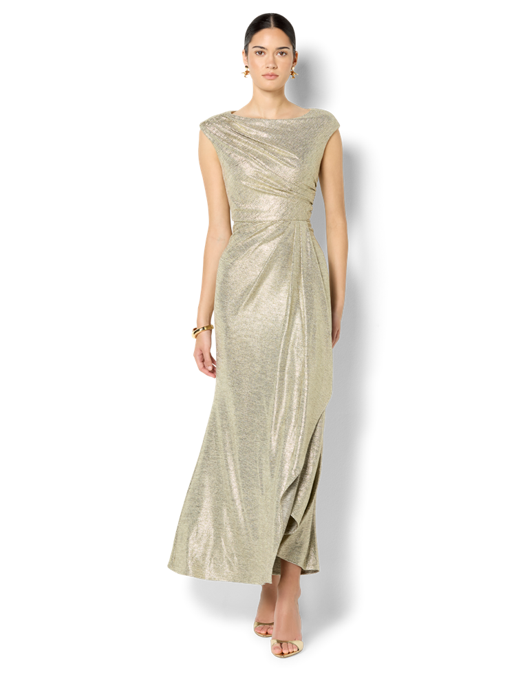 Beck Mink Metallic Maxi Dress