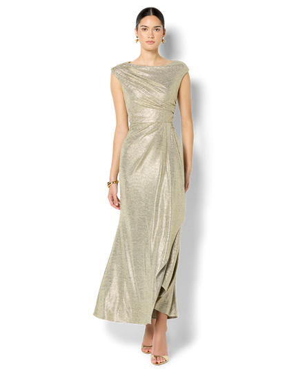 Beck Mink Metallic Maxi Dress