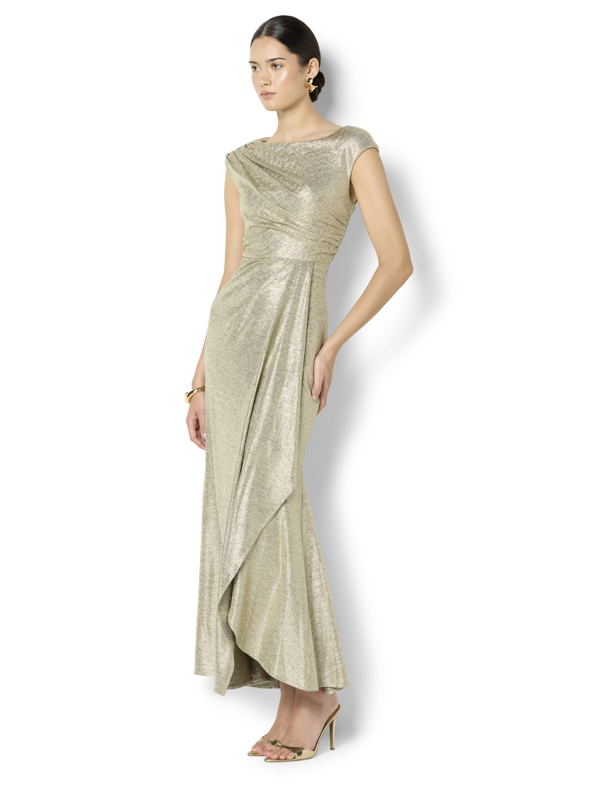 Beck Mink Metallic Maxi Dress