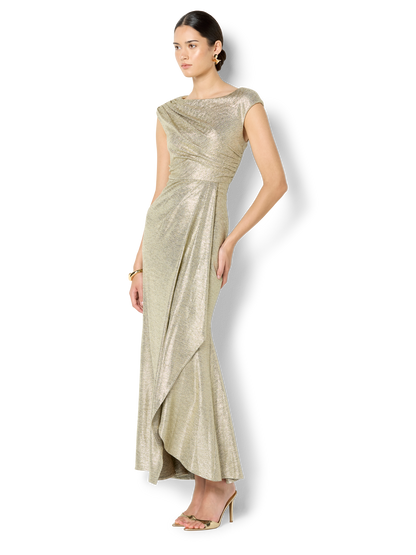 Beck Mink Metallic Maxi Dress